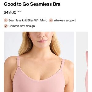 NWT!! KNIX GOOD TO GO SEAMLESS BRA SIZE L NWT ROSE WATER COLOUR